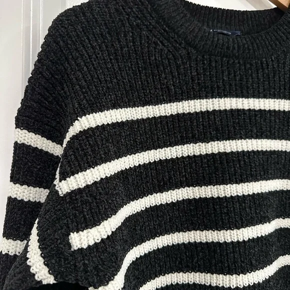 Denver Hayes Black and White Striped Crewneck Sweater Women’s XL - Picture 3 of 7